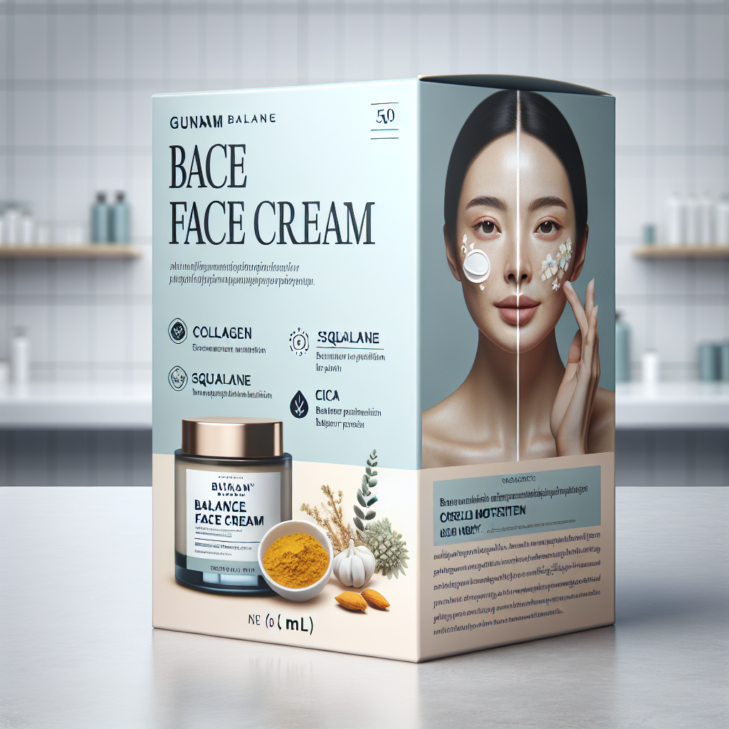 Gunam Balance Face Cream, Collagen Boosting Moisturizer With Squalane, Turmeric, Cica For Pigmentation & Barrier Repair, Day and Night Face Cream for All Skin Types (Pack of 1, 50 ml)