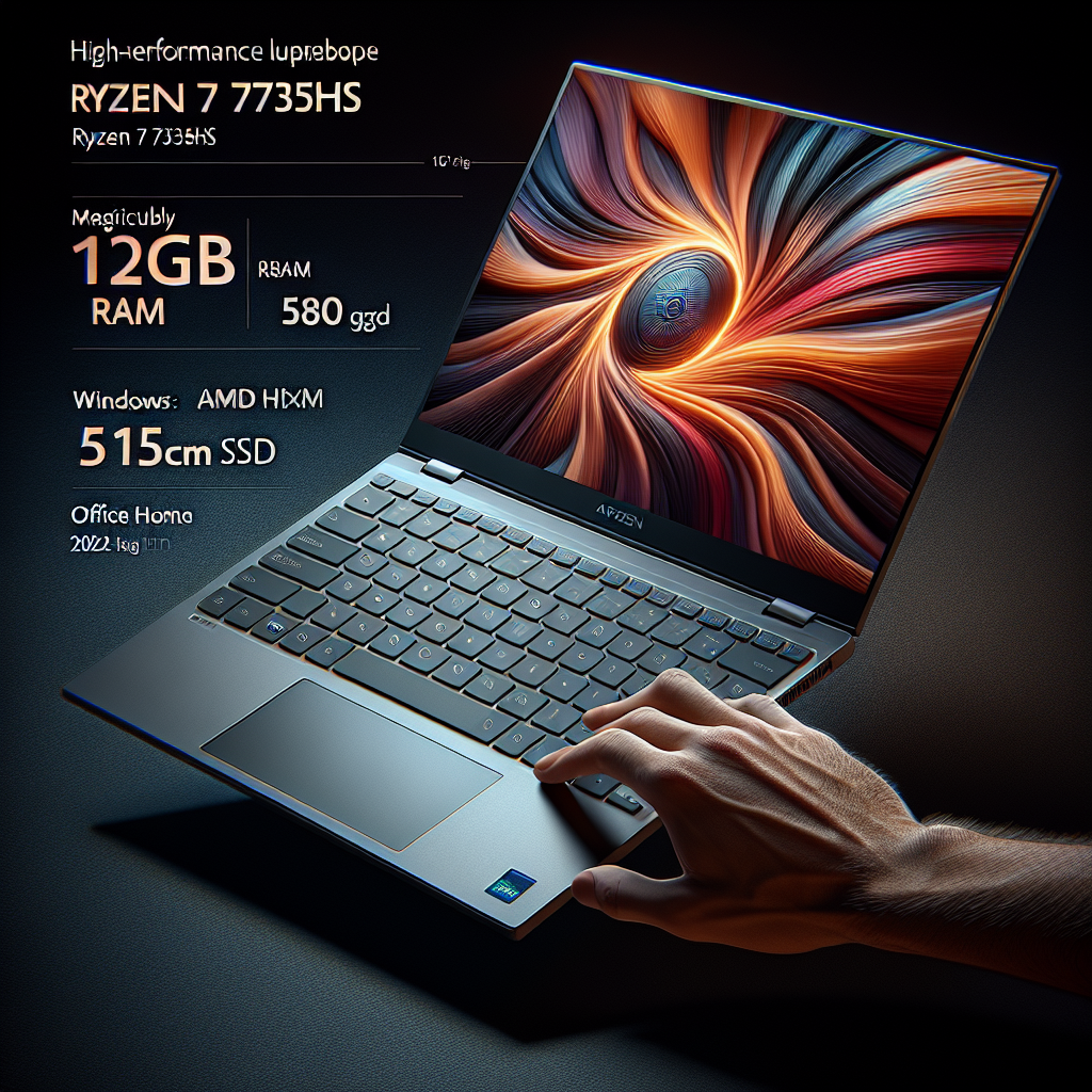 Lenovo IdeaPad Slim 5 Ryzen 7 7735HS (16GB RAM/512GB SSD/Integrated AMD Radeon 680M Graphics/WUXGA IPS Display/13.3" (33.7cm)/Windows 11/Office Home 2024/Backlit KB/Grey/1.15Kg), 83J2000HIN Laptop