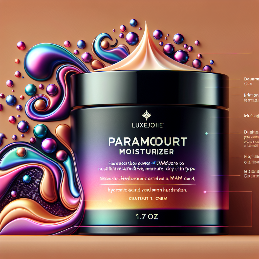 Luxejoie Paramount Moisturizer 1.7 0Z Dmae Face Cream For Mature Dry Skin Hyaluronic Acid Msm Hydrating
